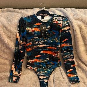 SHEIN Long sleeve multi color bodysuit